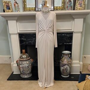 Ralph Lauren Cream Front Twist Maxi Dress
